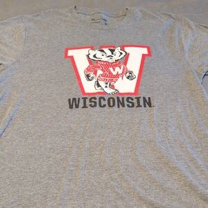 Champion Wisconsin Badger Gray Tee